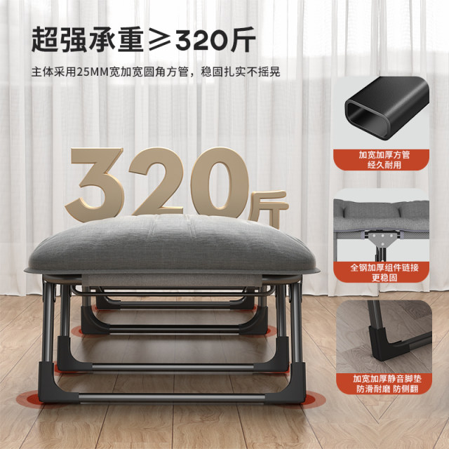 Folding bed office Single bed lobby lounge chair Household simple portable military bed adult small bed noon sleeping artifact