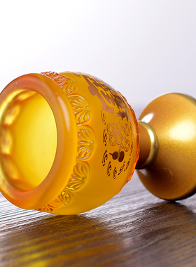 玻璃供奉仿琉璃家用高脚酒杯