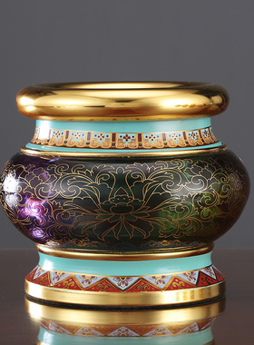 家用琉璃珐琅彩供具套装水果盘