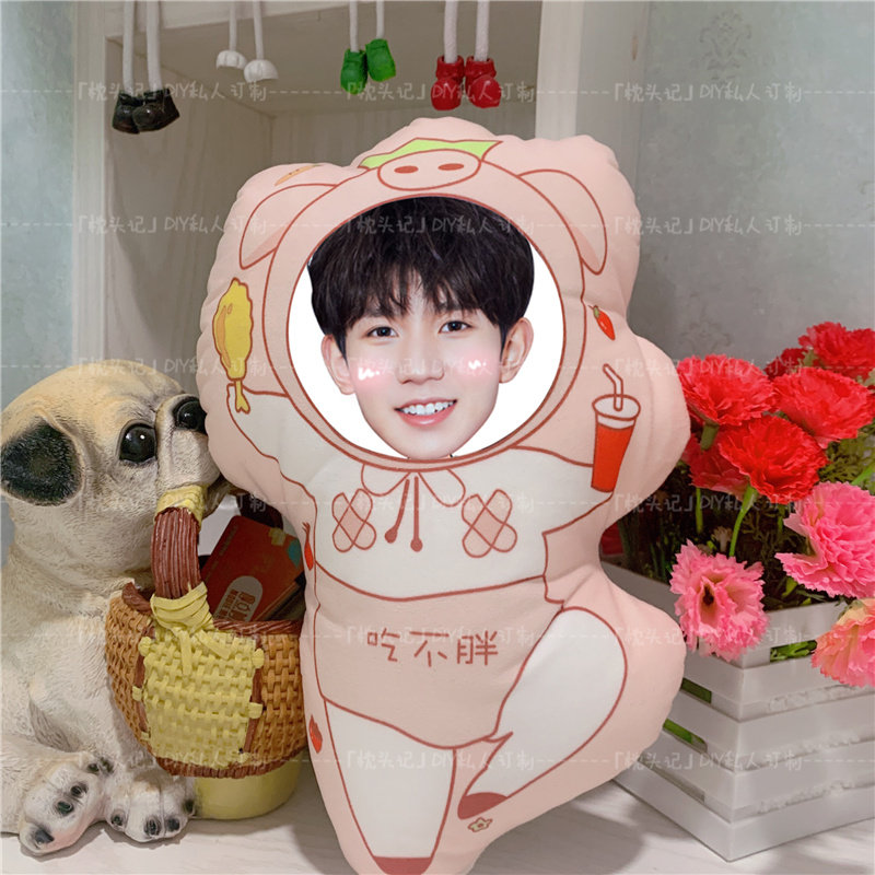 王源抱枕定制tfboys靠枕头人形玩偶diy来图订制公仔生日礼物学生,淘宝优惠券,粉丝福利购,淘宝优惠卷