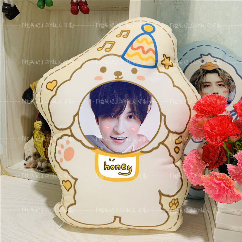薛之谦玩偶抱枕靠垫枕头床靠午休枕生日礼物照片diy来图定制公仔,淘宝优惠券,粉丝福利购,淘宝优惠卷