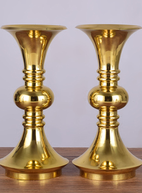 纯铜寺庙祠堂香炉花瓶烛台佛具