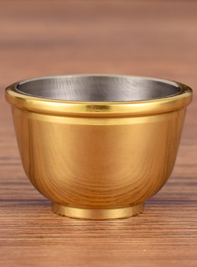 拜神茶壶茶杯黄铜供杯