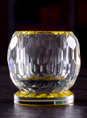 水晶供奉财神家用酒杯