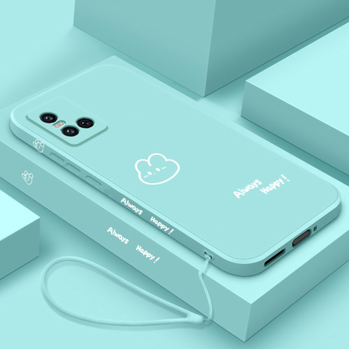 适用vivoS10手机壳新款s10pro男女生S10e液态硅胶保护套viv0简约s9镜头全包防摔软壳S9e个性创意薄外壳开心兔-图0