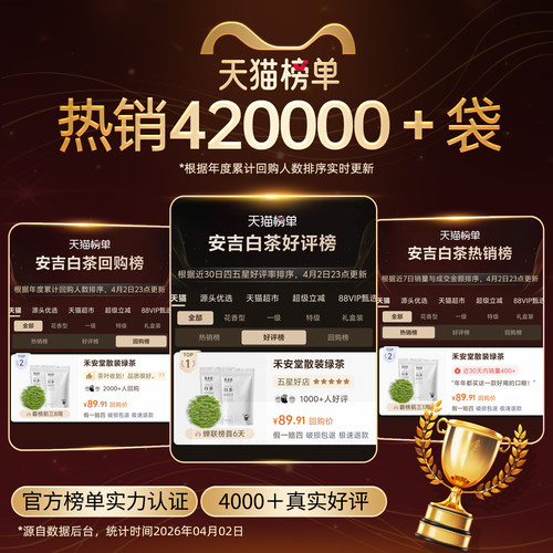 禾安堂正宗高山雨前安吉白茶2026新茶叶自己喝绿茶春茶共500g袋装 - 图0