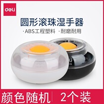 2 Clothing 9109 Wet Hands Instrumental financial Accounting Special Number of money Bab Round Wet Hands Instrumental Dispensing Cylinder Stained box Ball Money Sponge Vat Financial Cute Creative Office Supplies Stationery