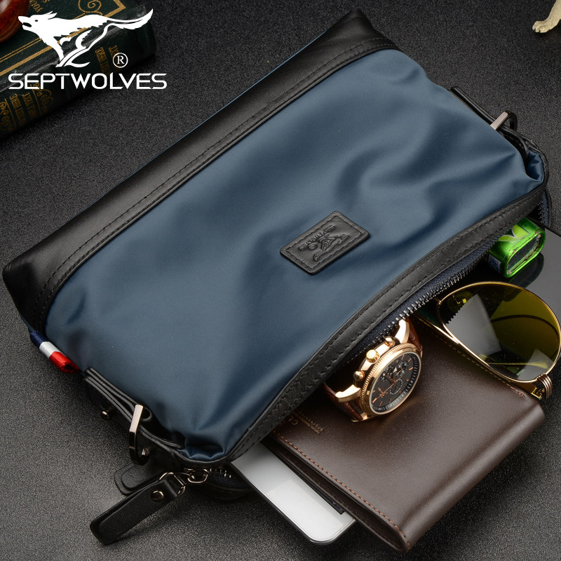 七匹狼男士休闲牛津布潮尼龙男包 septwolves赤古男士包袋