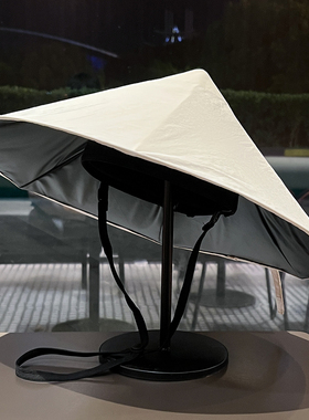 夏季大帽檐遮阳帽子男女晴雨两用户外防晒斗笠帽速干雨伞帽可折叠