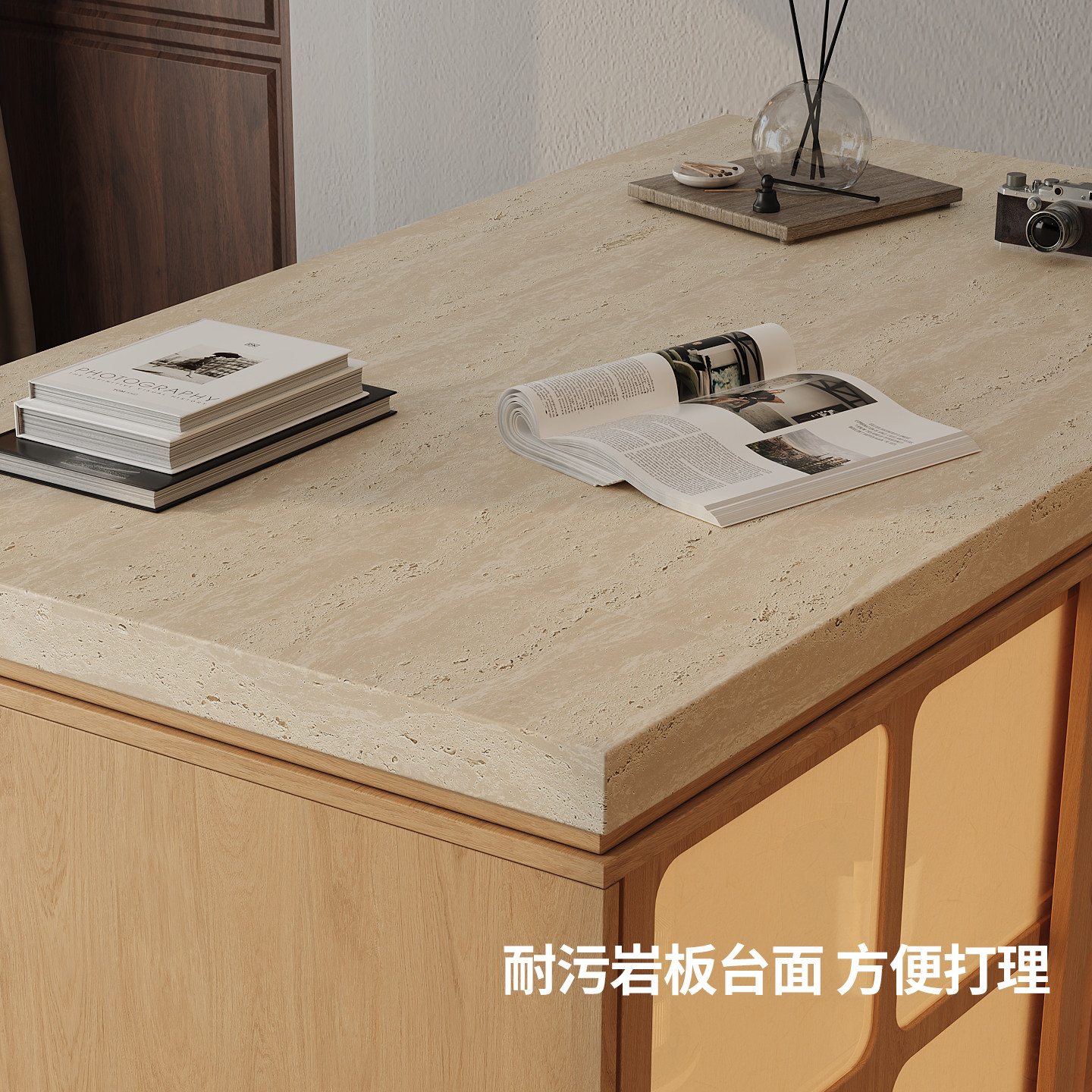 定制原木风实木岛台餐桌一体式设计储物功能简约现代家用厨房岛台,淘宝优惠券,粉丝福利购,淘宝优惠卷