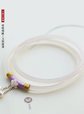 冰种玉髓复古风玛瑙叮当镯手镯