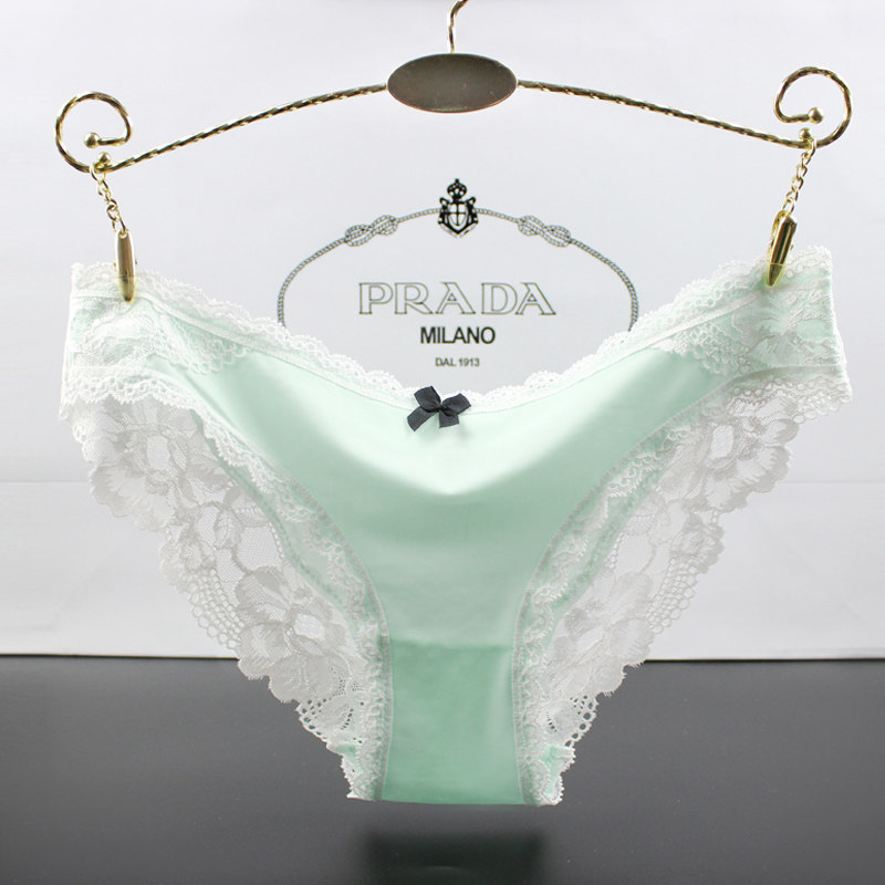 欧美奢华女士内裤蕾丝边超薄冰丝无痕性感女生低腰三角短裤纯棉档,淘宝优惠券,粉丝福利购,淘宝优惠卷