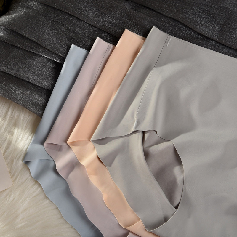 蜜桃臀~舒适冰丝内裤女性感一片式无痕中高腰包臀蚕丝底裆三角裤,淘宝优惠券,粉丝福利购,淘宝优惠卷