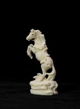 象牙果萌马飞马摆件家居马年吉祥物办公桌面车载装饰工艺品小摆件