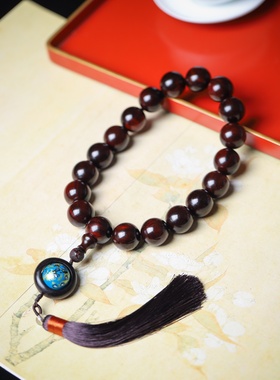 手持念珠小叶紫檀车挂复古男文玩