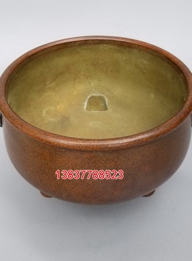 室内纯铜三足鼎仿古风供佛宣德炉