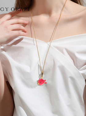 JuicyGrape鱼鳍可活动河豚吊坠