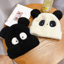 Child Panda Hat Autumn Winter Boy Girl 2023 New Knitted Hat Kid Baby Warm Windproof Hat