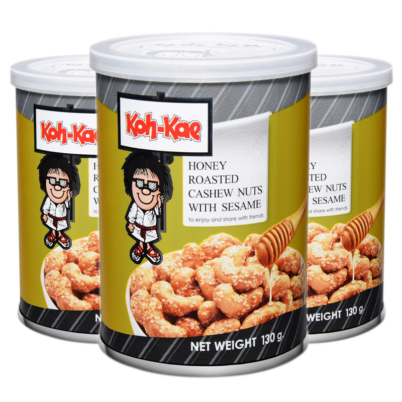 大哥蜂蜜芝麻焗130g*2罐装腰果 万升食品腰果