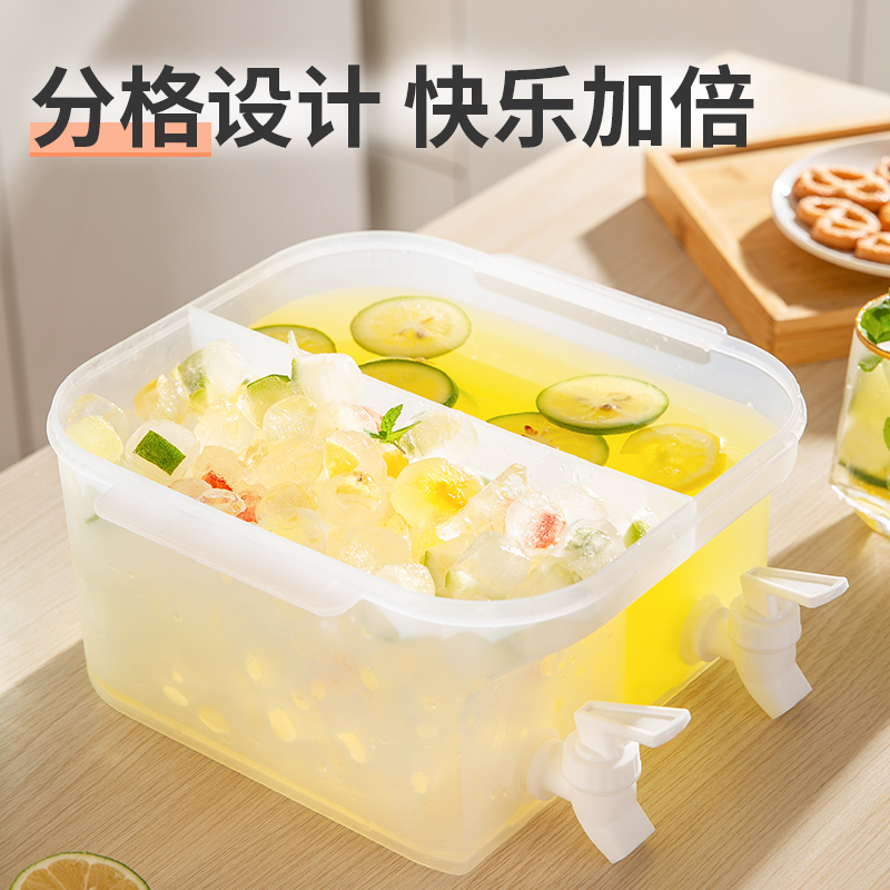 冰箱冷水壶带龙头凉水壶耐高温家用食品级带过滤饮料桶冰水冷泡壶-图3