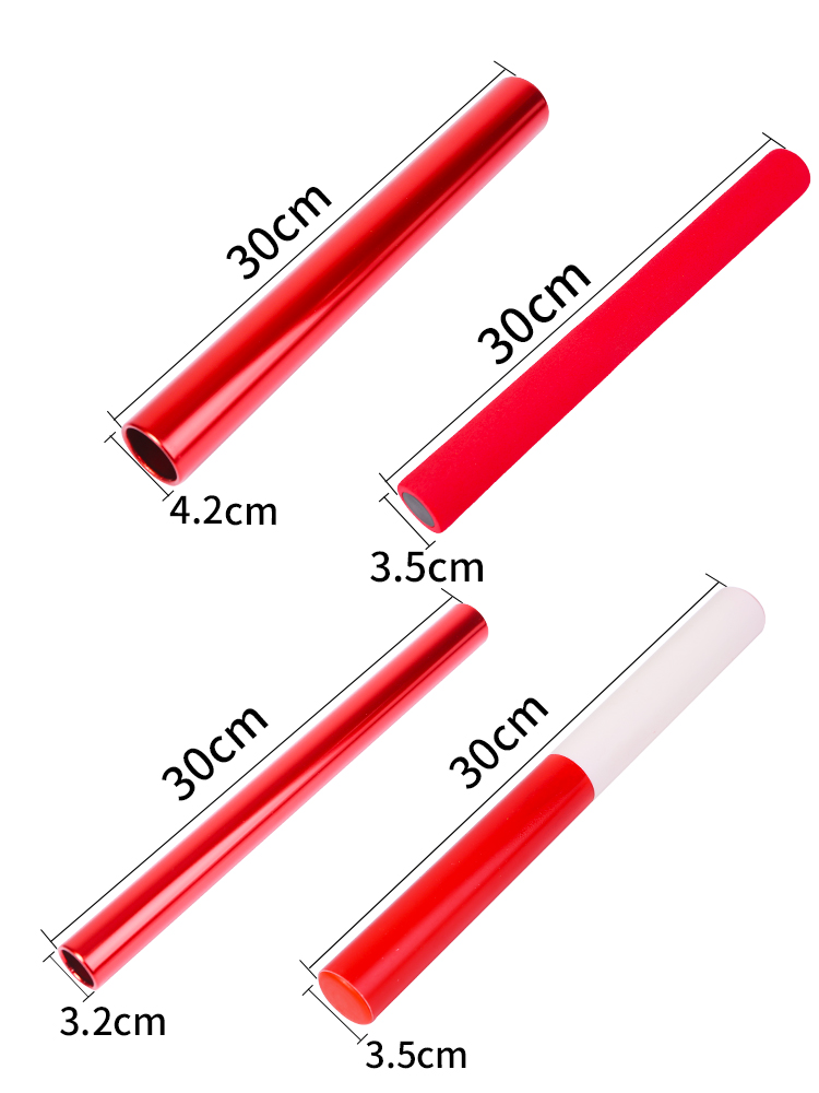 接力棒铝合金塑料田径比赛专用儿童接力棒防滑幼儿园海绵运动道具 - 图1