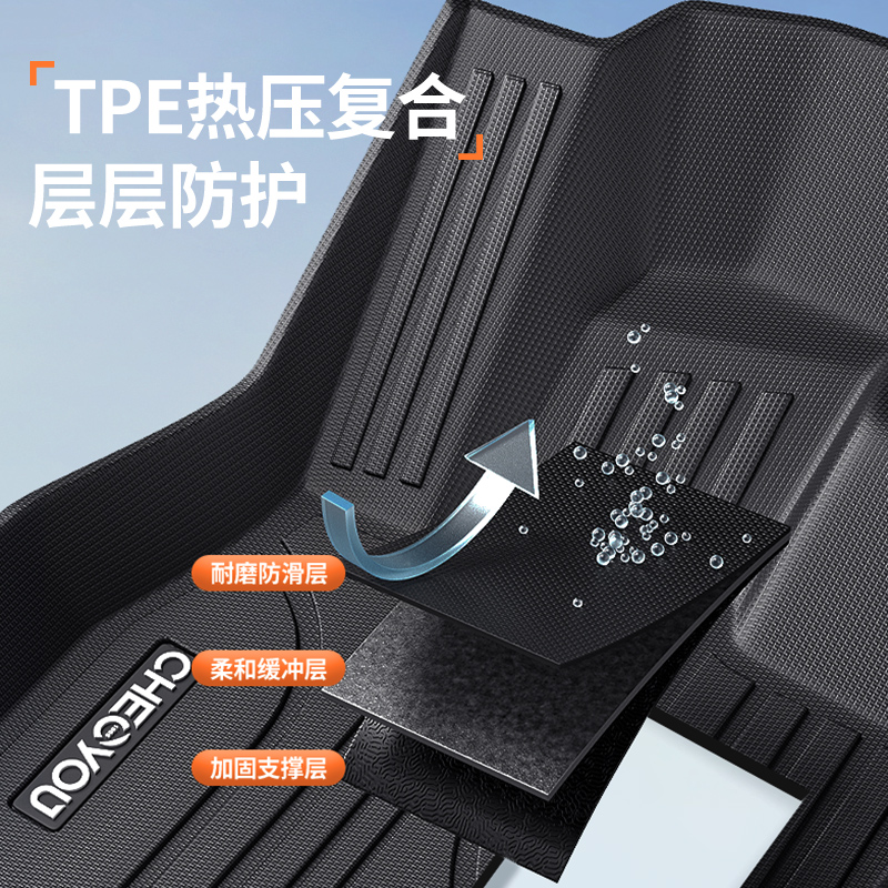 车丽友适用荣威rx5 i5 i6 350三代ERX5plus rx9全包围TPE汽车脚垫