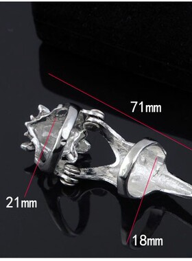 朋克风狼头弯曲金属关节韩国戒指