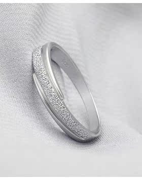 饰品结婚波浪纹镶钻情侣对戒