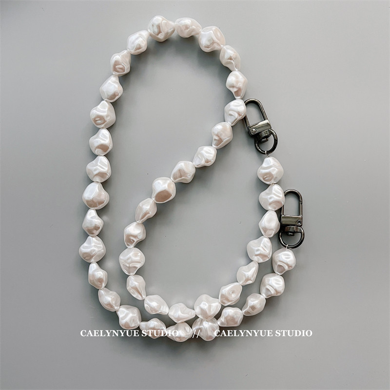 人造巴洛克异形珍珠链条手提单肩腋下包肩带手机链保护壳防摔装饰,淘宝优惠券,粉丝福利购,淘宝优惠卷