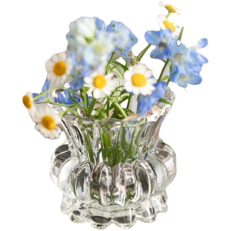 厚实透明日式手工玻璃烛台烛光晚餐桌面摆件小花瓶绿植鲜花,淘宝优惠券,粉丝福利购,淘宝优惠卷