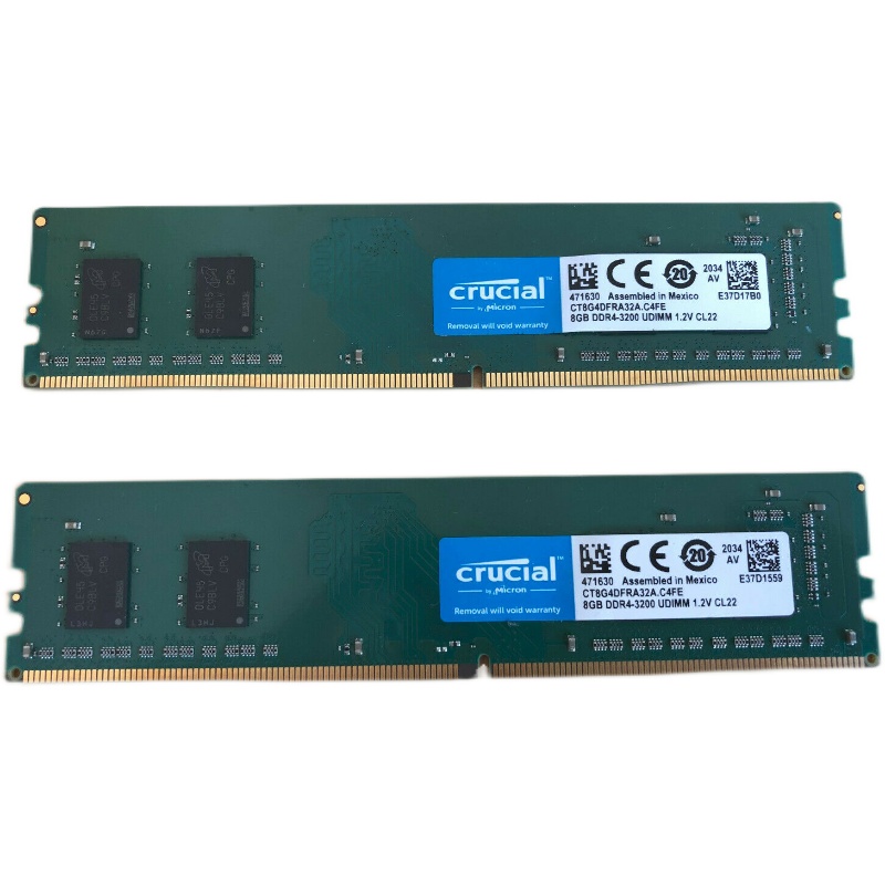 Crucial/英睿达 8G DDR4-3200MHz UDIMM CT8G4DFRA32A 台式机内存 - 图0