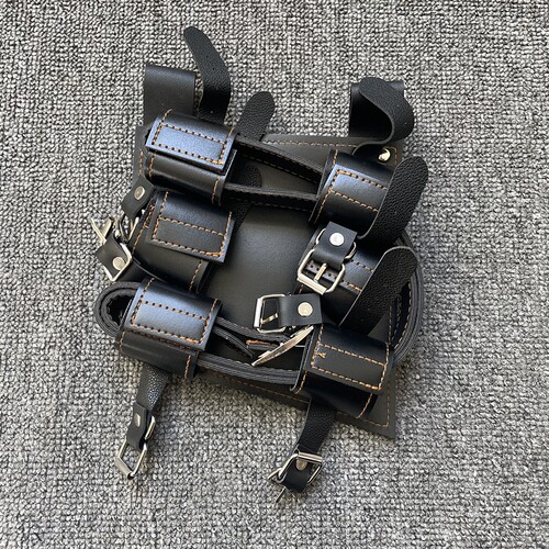 竹刀剑拔刀挂腰带剑套带鞘动漫cos挂刀儿童舞台汉剑表演袋固定皮 - 图3