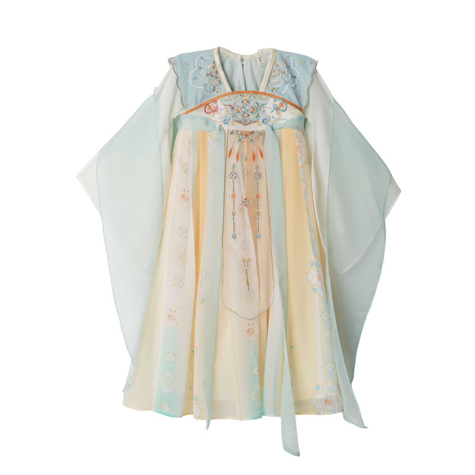 汉服女童2025春秋款儿童新中式国风连衣裙女宝宝古风超仙公主襦裙 - 图3