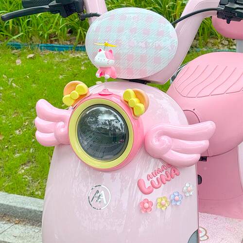 适用雅迪电动车装饰贴纸猫耳朵电瓶车小配件绿源新日台铃九号爱玛 - 图2