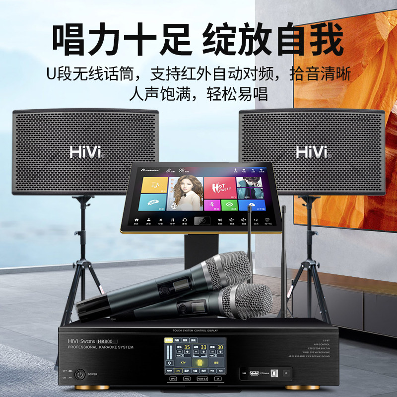 hivi /惠威k1000套装10寸点歌机 丽岳电器KTV/卡拉OK音箱