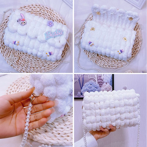 Вязаная сумка ручной работы, милый набор материалов на день Святого Валентина, DIY, подарок на день рождения