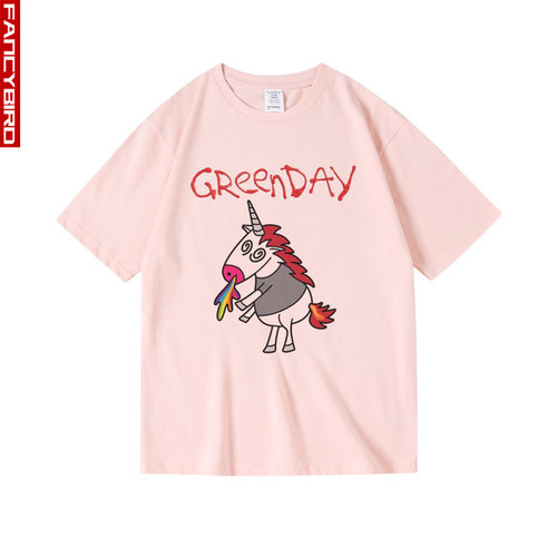 美国朋克独角兽greenday绿日摇滚周边衣服纯棉短半袖T恤男中性夏 - 图0