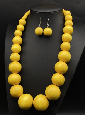 项链耳环套装波西米亚度假风走秀