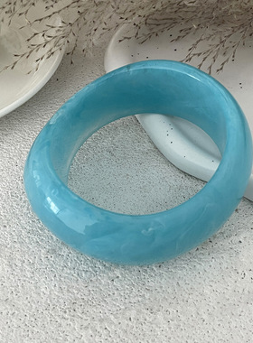 欧美饰品彩色不规则树脂手镯个性