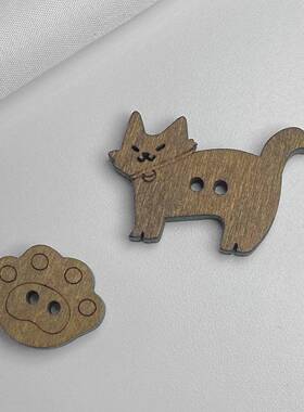 小猫爪月亮小熊纽扣手串diy配件