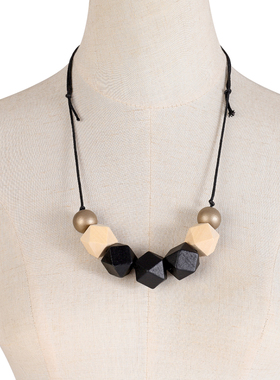 质感木珠项链吊坠包邮