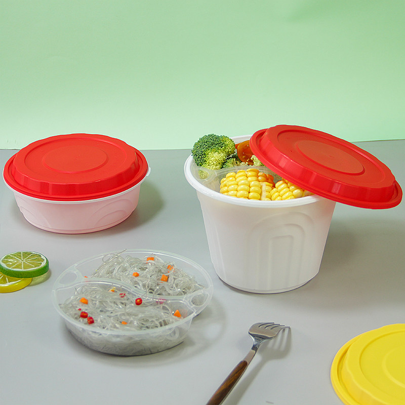 一次性双层餐盒汤面分离外卖打包盒防盗锁扣高档干湿分离两层饭盒,淘宝优惠券,粉丝福利购,淘宝优惠卷