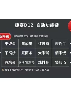 捷赛D12/E15自动锅私家厨烹饪锅 炒菜机智能炒菜锅家用懒人电炒锅