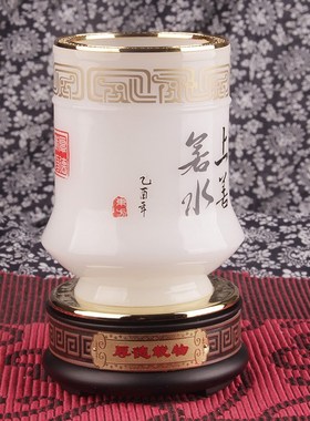 速发上善若水笔筒摆件送礼厚面载物尚房桌德装饰品时书工