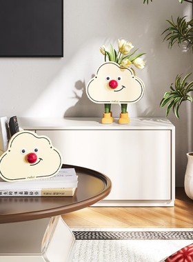 速发入装门口玄关放置物架收纳客厅意件纸巾盒办公桌云朵创摆户饰