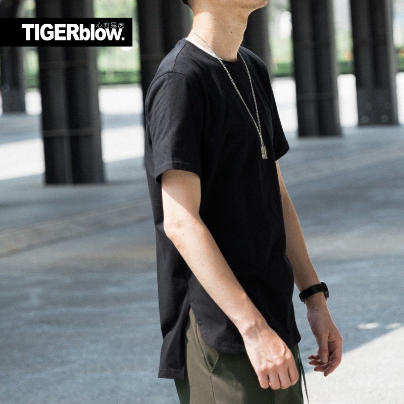 潮牌大码欧美高街嘻哈长短袖男t恤 tigerblowT恤
