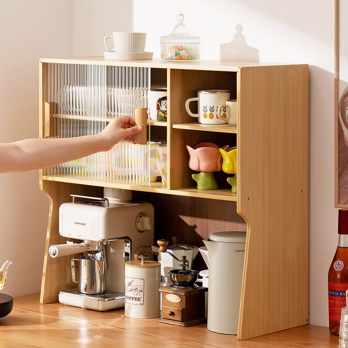 水杯子收纳置物架桌面杯架马克杯水吧咖啡多层茶具餐边柜储物家用,淘宝优惠券,粉丝福利购,淘宝优惠卷