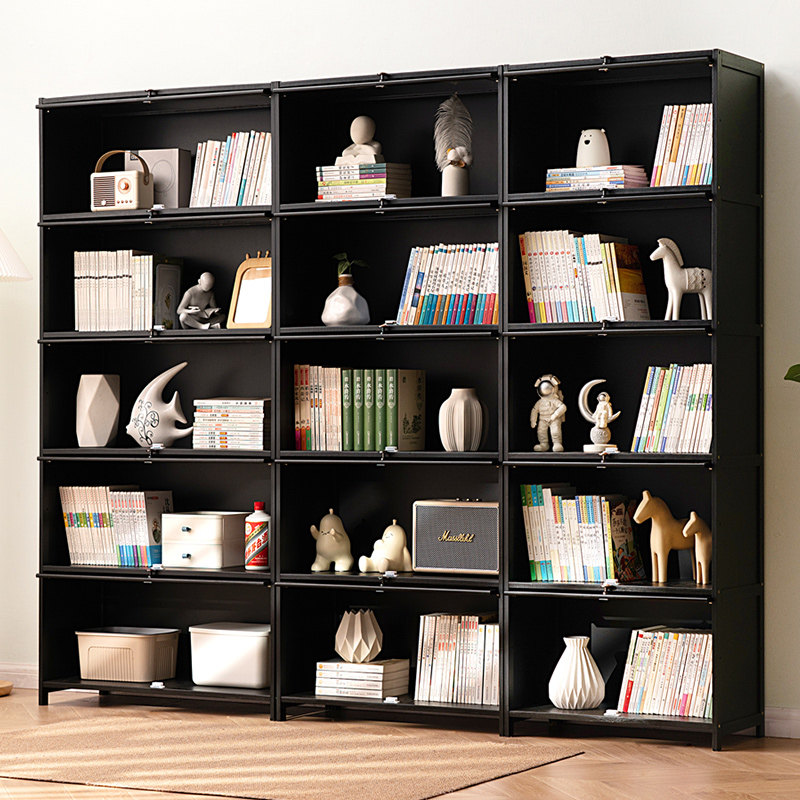 组合书柜子多功能家用客厅书架实木落地儿童置物架储物大书橱多层,淘宝优惠券,粉丝福利购,淘宝优惠卷