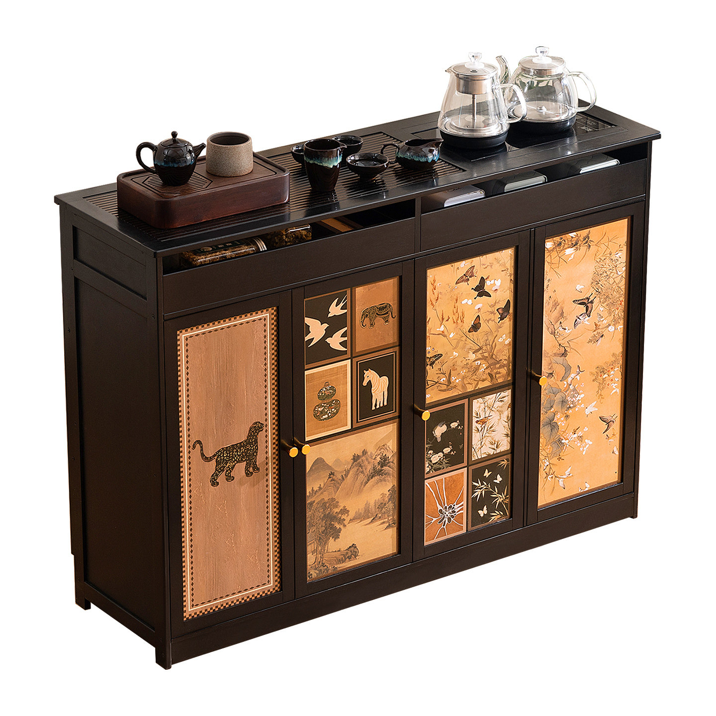 茶台小茶桌烧水壶一体家用茶几高端阳台泡茶桌茶水餐边柜厨房客厅,淘宝优惠券,粉丝福利购,淘宝优惠卷