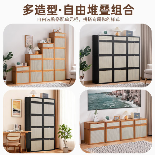 收纳箱家用前开式翻盖儿童玩具零食收纳筐衣柜收纳储物柜整理箱子 - 图2